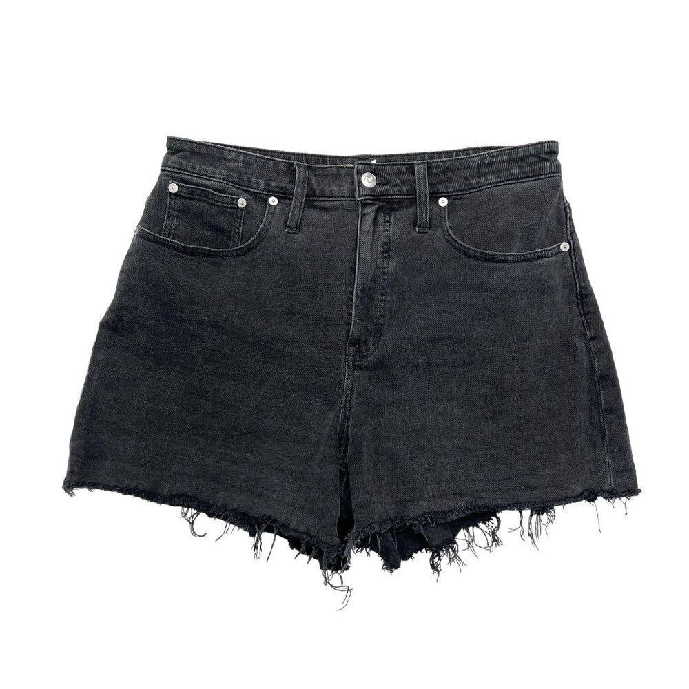 Madewell High Waist Black Denim Shorts